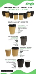EMBALAJE /VASO POLIPAPEL DOBLE CAPA KRAFT 12 OZ