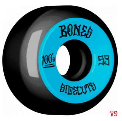 RUEDAS BONES 100 53MM OF BLACK/BLUE V5 SIDECUT RUEDAS BONES 100 53MM OF BLACK/BLUE V5 SIDECUT