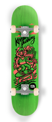 Skateboard completo Bowlpark Keep Pushing 8,0 Verde Skateboard completo Bowlpark Keep Pushing 8,0 Verde