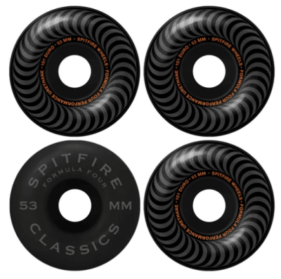 Ruedas Spitfire F4 53mm 101a Classic Black Ruedas Spitfire F4 53mm 101a Classic Black