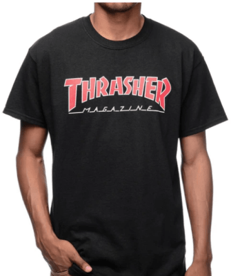 Polera Thrasher Outlined Negra Polera Thrasher Outlined Negra