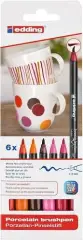 Set 6 Marcadores Porcelana Edding E-4200 Calido