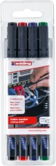 Set 4 marcadores para cables Edding e-8407 variado