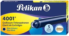Repuesto Pelikan 4001 para Pluma Giant 5 unidades Azul oscuro