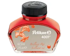 Tintero Pelikan 4001, 62.5 ML Color BRILLIANT RED