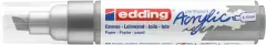 Marcador Acrílico trazo grueso Edding e-5000 Plateado