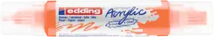Marcador acrílico 3D edding 5400 punta doble Naranjo neón