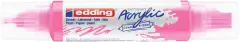 Marcador acrílico 3D edding 5400 punta doble Rosado neón