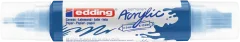 Marcador acrílico 3D edding 5400 punta doble Azul