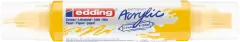 Marcador acrílico 3D edding 5400 punta doble Amarillo