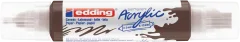 Marcador acrílico 3D edding 5400 punta doble Café