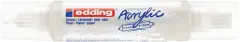 Marcador acrílico 3D edding 5400 punta doble Blanco