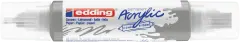 Marcador acrílico 3D edding 5400 punta doble Plateado