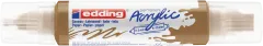 Marcador acrílico 3D edding 5400 punta doble Dorado