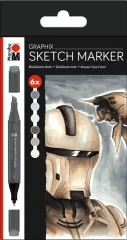 Marabu SketchMarker 6 unidades Base alcohol - Alpha