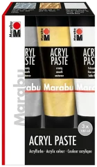Marabu Pintura Acrylic metalizados 3u. x 100 ml