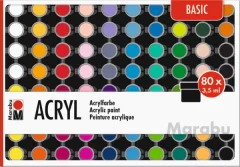Marabu Pintura Acrylic Set básico 80 u. x 3,5 ml