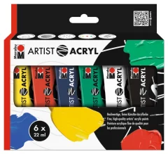 Marabu Acrylic Artista, 6 x 22 ml