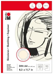 Marabu Papel para dibujo, DIN A4, 80 hojas