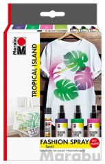 Marabu Fashion Spray - Tropical Island, Set 3u. x 100 ml, 1 x 25 ml
