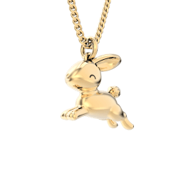 CHOCLI Collar con Baño18k Conejo