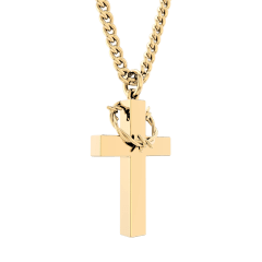CHOCLI Collar con Baño18k Cruz
