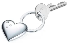 llavero Troika Diseño corazón plateado