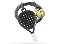 Llavero Metalmorphose Raqueta de Padel Negra (MTM)