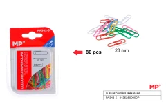 Clips De Colores 28mmx 80 unds Color Variado