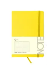 Cuaderno Tapa Dura C/Elastico A5 Marca Cervantes -Amarillo
