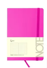 Cuaderno Tapa Dura Elástico A5 Marca Cervantes Color Rosado