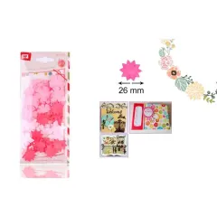 Blister De Flores De Papel 2cm X 38Uds Color Rosado