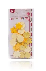 Flores De Papel 2cm 38Und Marca Madrid Papel Color Amarillo