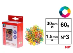 Elasticos N3 60G 30X1.5MM Color Variado