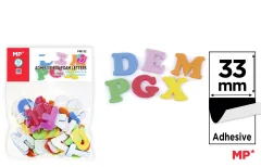 Set De Letras De Goma Eva Adhesivas 33mm Color Variado
