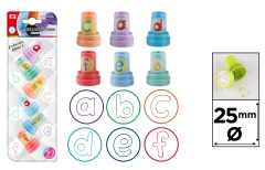 Set De Timbres Para Niños Coleccion De Letras #1 /25mm X 6U