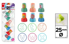 Set De Timbres Para Niños Coleccion De Letras #4/ 25mm X 6U