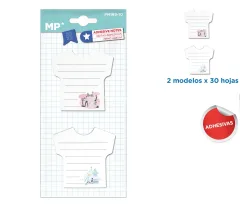 Set De Notas Adhesivas Poleras Decoradas 2x30Hjs