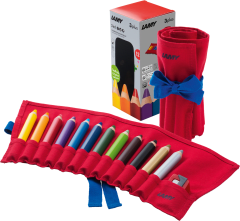 Lápices de colores Lamy 3Plus 12Pc + Saca Punta + Estuche Lona W419 (LA)