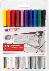 Set 10 Tiralineas Oficina Edding E-89 Surtido1