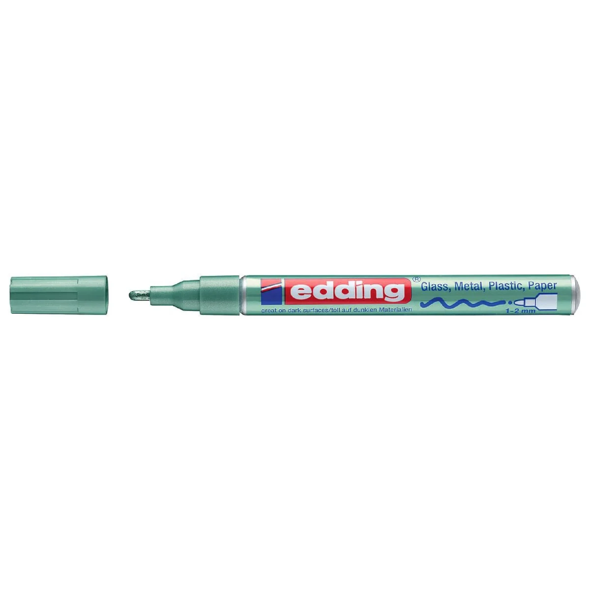 Marcador Óleo Permanente Edding E-751 Verde M1