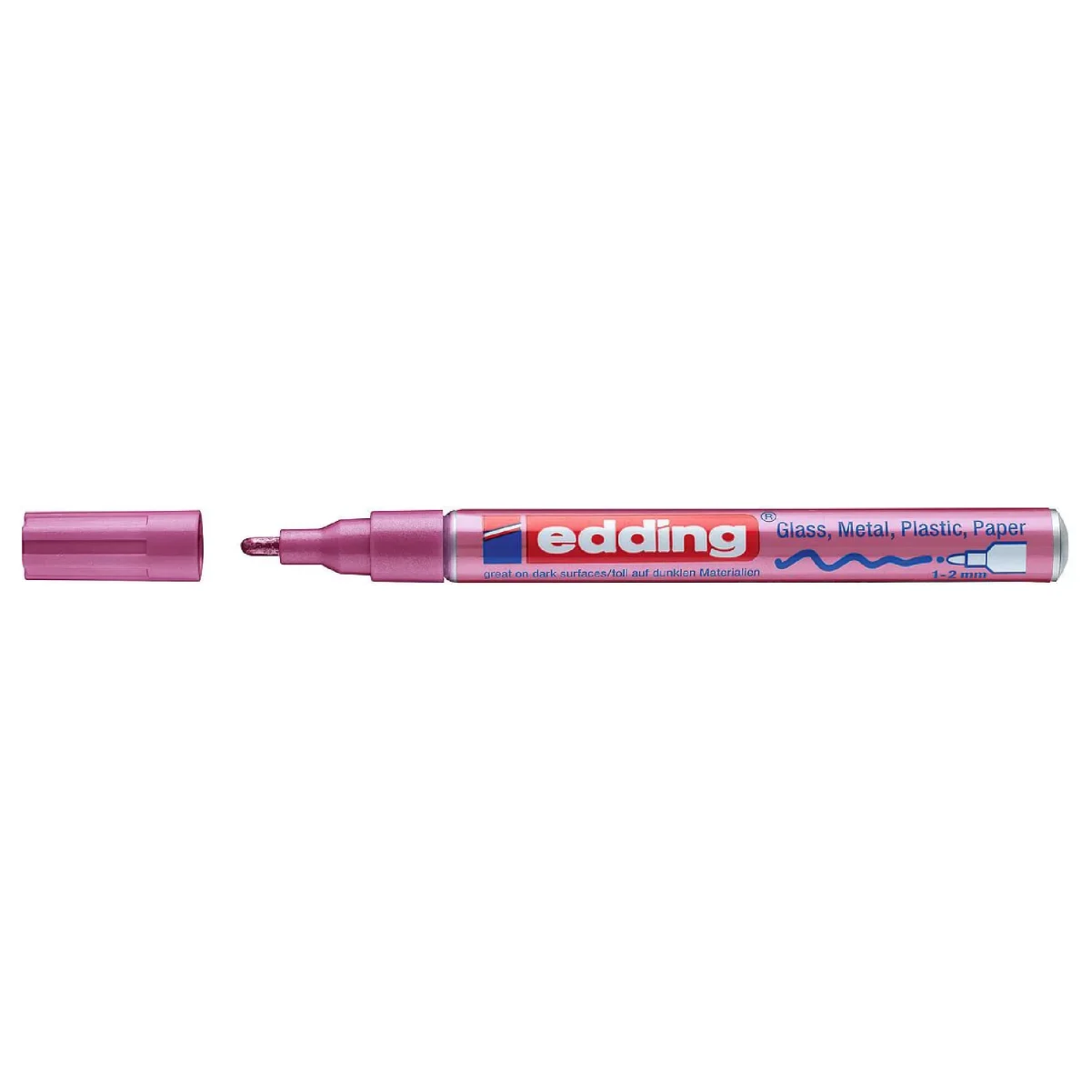Marcador Óleo Permanente Edding E-751 Rosado M1
