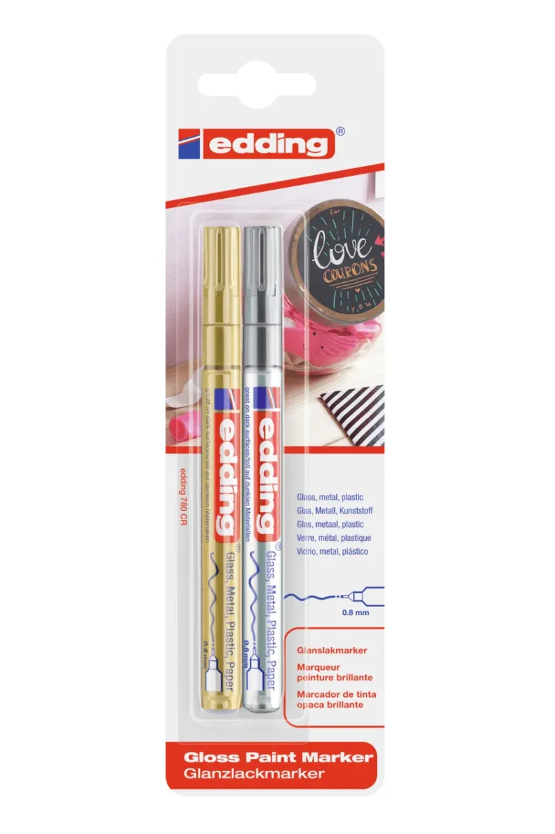 e-780/2 BL Marcador De Oleo Permanente Dorado/Plateado1
