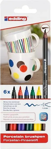 Set 6 Marcadores Porcelana Edding E-4200 Basico1