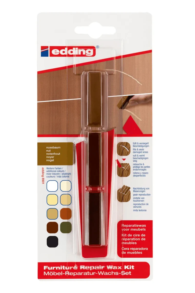 Cera reparadora muebles de madera Edding E-8901/3 madera Nogal1