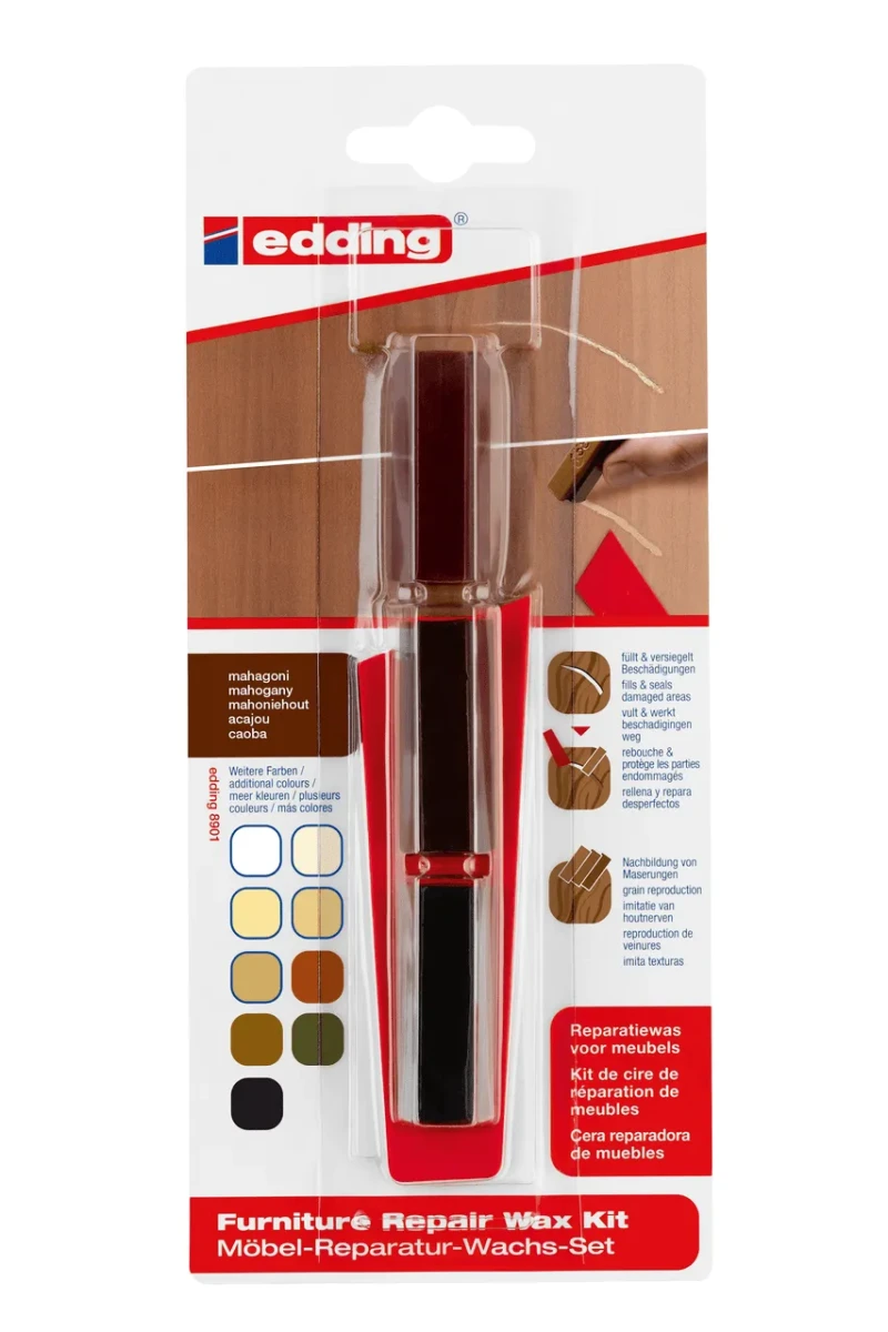 Cera reparadora muebles de madera Edding E-8901/3 madera Caoba1