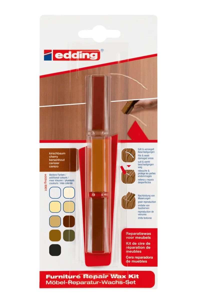 Cera reparadora muebles de madera Edding E-8901/3 Cherry1