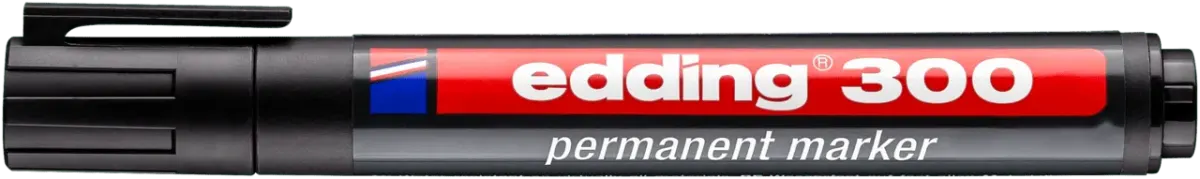 Marcador permanente edding E-300 Negro1