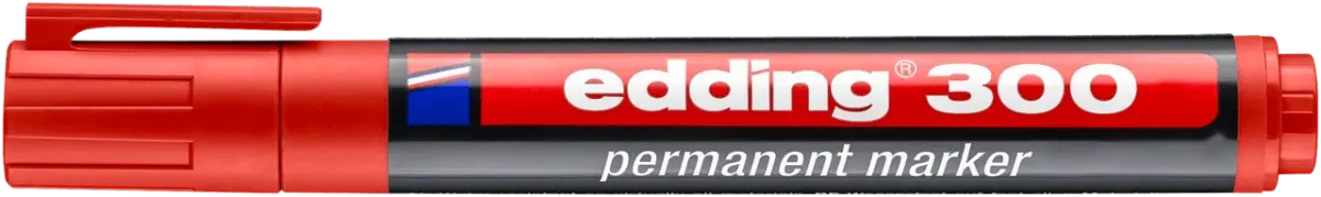 Marcador permanente edding E-300 Rojo1