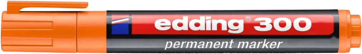 Marcador permanente edding E-300 Naranjo1